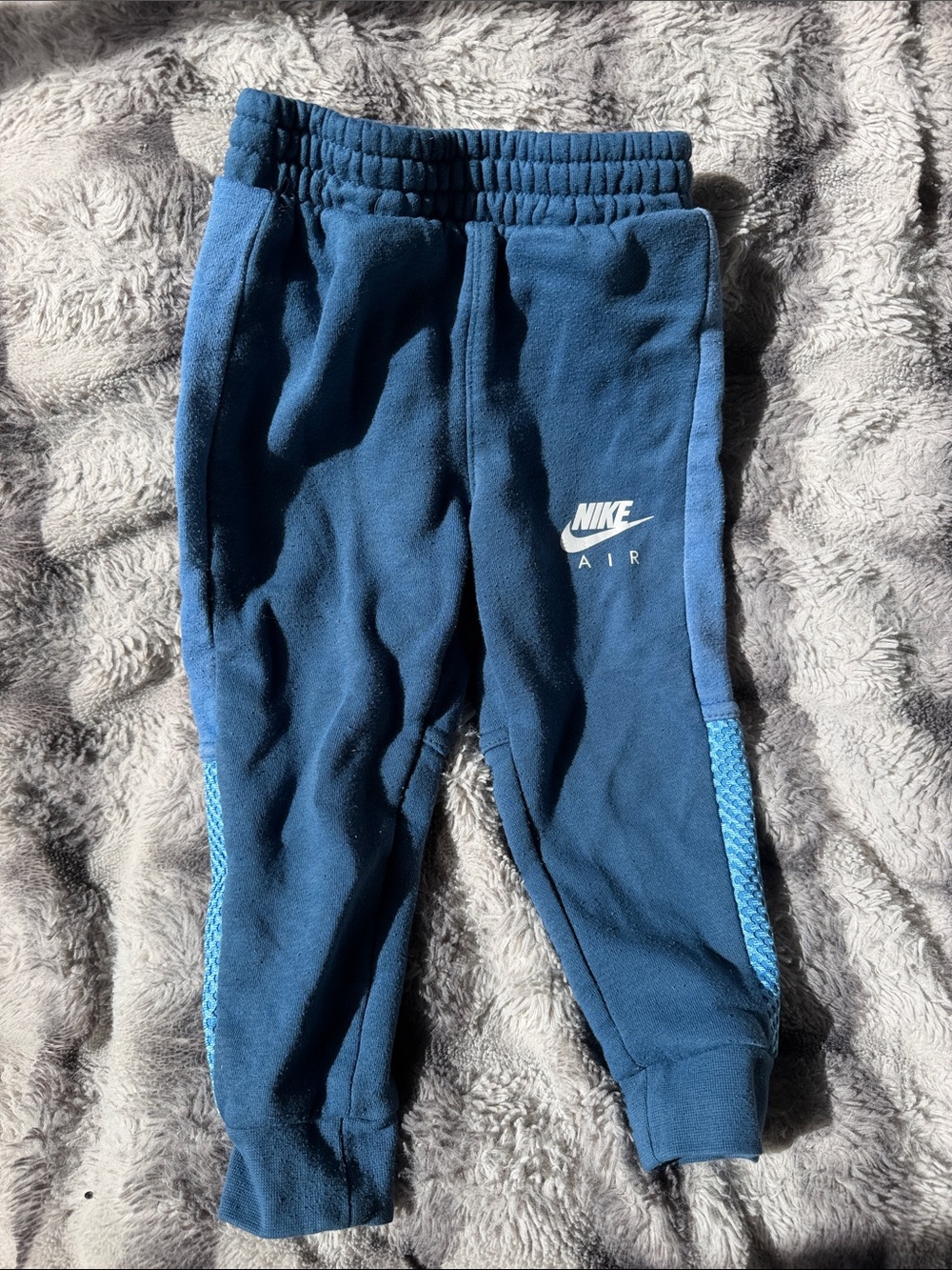 Nike Blue Kids Sweatpants with Side Panels
